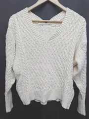 ◇ Jewel Changes UNITED ARROWS コットン Vネック 長袖 ニット セーター 表記なし アイボリー系 レディース P  【1408200027152】