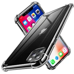 iPhone11 pro maxケースクリア TPUカバー 耐衝撃 米軍MIL規格取得 車載ホルダー 指紋防止 カメラ保護 黄変防止 衝撃吸収 透明 薄型 軽量 滑り止め 柔軟アイフォン11 pro maxケース 透明(6.5インチ)N303-03