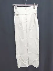 ◇ ⊇ NEUNA ヌナ ハイウエスト フェイクレザー ロング丈 タイト スカート サイズS オフホワイト系 レディース E  【1411070012647】