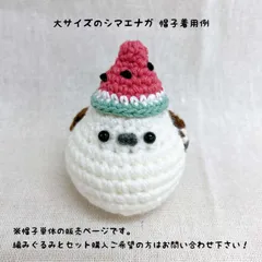 《スイカ帽子》編みぐるみ ぬいぐるみ パーツ フルーツ コットン ミニサイズ ハムスター 小動物