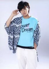 [중고] 원시 사진 (남성) BOYS AND MEN / 혼다 고후미 / 무릎 위 · 의상 하늘색. 티셔츠 · 왼손 포켓 / Power Of Dream 생 사진