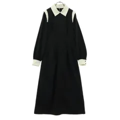 未使用 A de a.v.v アードアーヴェヴェ 長袖 バックジップ ロングワンピース S ブラック レディース 古着