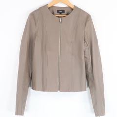 Theory セオリー ノーカラージャケット 1点 P Sサイズ相当 洋革他 ショート丈 ライダース レディース AD655A18 