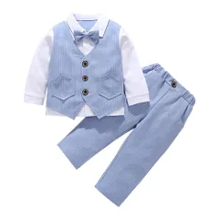新品 ベスト スーツ 子供服 男の子 子供タキシード 上下セット ベビーフォーマル 七五三 [Suerba] 結婚式