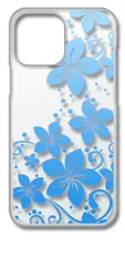 【新品未使用】iPhone13 Pro Max アイフォン13プロマックス クリア ハードケース (ハイビスカス ブルー) カラフル 花柄 ハイビスカス cl-iphone13max-179
