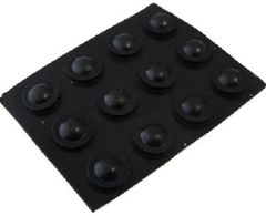 ゴム足　円の直径φ7mm　高さ3mm　シール接着ゴム足・ゴム足　12個入　＜2zi-044＞