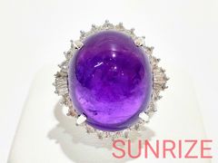 Pt900 アメジスト ダイヤモンド リング【S298】