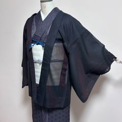 【紗羽織】薄物羽織・夏はおり・正絹紗・二重紗・ドロンワーク (drawn work) ・裄64㎝