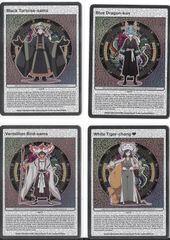 村上隆　もののけ京都チケット限定トレカ4枚　朱雀　青龍　白虎　玄武【英語版】 村上隆 もののけ京都チケット限定トレカ4枚 朱雀 青龍 白虎 玄武