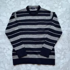 Kent ボーダー クルーネックニット セーター Mサイズ 紺 グレー
