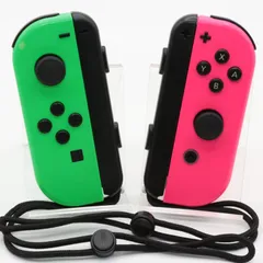 【動作確認済み】 Joy-Con ネオングリーン / ネオンピンク 左右セット ストラップ付き