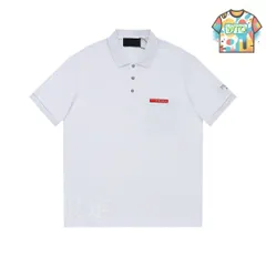 【今日WTO】PRADA 2024 SS Pocket Red Stripe Logo ポロシャツ-XO77