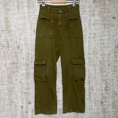 me+em select ミームセレクト　レディース　カーゴパンツ　ワイドパンツ　ストレート　フラップポケット　カーゴポケット　ハイウエスト　無地　ゆったり　オリーブグリーン　カーキ系　ミリタリー　ストリート　カジュアル　s334h254