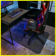 【最短発送】滑り止め 洗える ずれない 床 畳 デスク ゲーミングチェアマット 床保護 ダークグレー 90×120cm サンコー おくだけピタッ KX-40 日本製