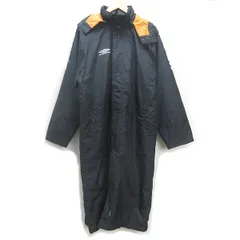 Q■アンブロ/UMBRO 中綿入りベンチコート/ウォームアップコート■黒【メンズL】MENS/22【中古】