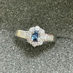 ▼アレキサンドライト×ダイヤモンド リング Pt900 世界三大希少石 レアストーン カラーチェンジ S38488422654