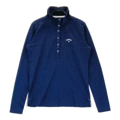 サイズ：M CALLAWAY キャロウェイ  長袖ポロシャツ 千鳥柄 ネイビー系 [240101327237]# ゴルフウェア レディース ストスト