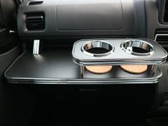 S500ハイゼットトラック後期（21/12～）　フロントテーブル&純正ドリンク用カップホルダー 運転席側 セット　レザーブラック