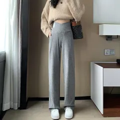 ☆ グレー ☆ L ☆ マタニティ パンツ ワイドパンツ 美脚 マタニティ ワイドパンツ マタニティパンツ リブ ワイド パンツ ズボン ロングパンツ 長ズボン レディース 厚手 春 秋冬 部屋着 ルームウェア 産前 産後 妊婦 入院 マタニティウェア