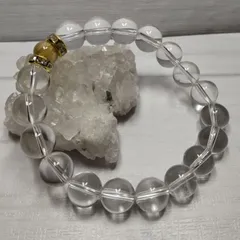 パワーストーン　ルチルクォーツ&水晶ブレスレット