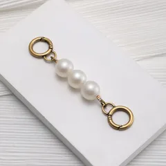 ☆ Bタイプ ☆ パールストラップ ショルダーチェーン バッグ ストラップ 延長 ショルダーチェーン パールストラップ スマホ エクステンションチェーン 延長チェーン バッグストラップ ショート バッグチャーム カラビナ 交換用 長くなる 短め カジュアル