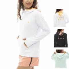 ビラボン BILLABONG レディース ジップアップラッシュガードパーカー ZIP UP HOODED RASHGUARD BE013861 ロゴ 紫外線対策 プール 海 水陸両用 リサイクル素材