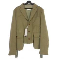 メゾンマルジェラ Maison Margiela 22SS 白タグ 再構築 ドッキングジャケット ブレザー 50 カーキ  S30FZ0033 S54305 国内正規のサムネイル
