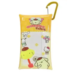 ポムポムプリン マルチクリアケース Sサイズ チョコレート ポーチ アクセサリーポーチ