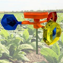 SALUDABLE 鳥よけ グッズ 鳩 カラス 雀 撃退 対策 音声警報 風力 ソーラー 農地果樹園