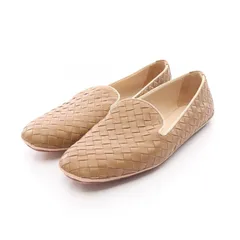 ボッテガヴェネタ BOTTEGA VENETA イントレチャート ベージュ レザー フラットシューズ レディース Used Aのサムネイル
