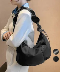 ギャザーナイロンバッグ PUレザートート