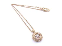 ■美品■ NINA RICCI ニナリッチ ラインストーン ネックレス ペンダント アクセサリー レディース ゴールド系 DD4164