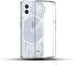 JACRON Nothing phone 2 用 ケース 薄型 軽量 衝撃吸収 黄ばみなし ワイヤレス充電対応 ストラップホール付き 透明 カバー(TPU-AZ-1237)