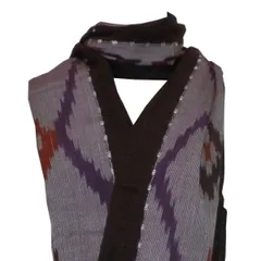 アジアン衣料　ネパール・コットン・かすり柄ストール2