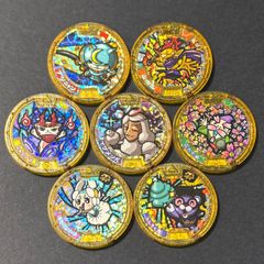 ☆非売品☆　妖怪ウォッチ　レジェンドメダル　7枚セット　ブシニャン　山吹鬼　イケメン犬　しゅらコマ　花さか爺　ネタバレリーナ　うんちく魔　妖怪メダランド当選品まとめ売り　妖怪Sメダル登場記念