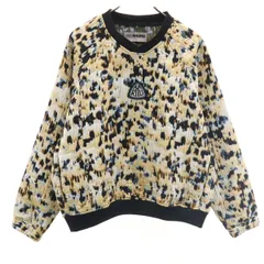 ZARA ザラ 総柄 長袖 Vネック トレーナー S-M ベージュ系 RHUIGI メンズ 古着