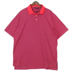 ポロゴルフラルフローレン半袖ポロシャツ メンズUS-XXL 細ボーダー柄 レッド ネイビー hsc-0490n