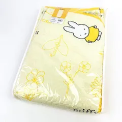 【廃番】ミッフィー 敷きパッド フラワー柄 100×200cm シングル イエロー 西川 寝具