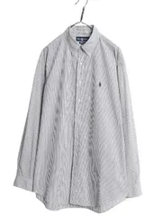 【お得なクーポン配布中!】 90s ラルフローレン チェック 長袖 ボタンダウン シャツ メンズ L 程/ オールド ポロ 長袖シャツ コットン ワイシャツ シンプル きれいめ