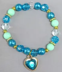 【中古】アクセサリー(非金属) 3月 アクアマリンカラー 「チャームブレス ～ハートに願いを～」