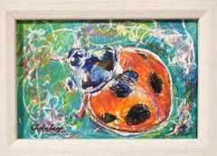 チョビベリー作 「こころの中のテントウムシ」水彩色鉛筆画 ポストカード