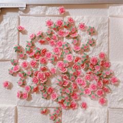 M124 写真の全て　樹脂薔薇貼り付けパーツ