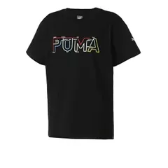 【新品】【ジュニアサイズ】【130cmのみ】puma（プーマ）スポーツウェア 半袖Tシャツ キッズ・ジュニア GRAPHIC SS Tシャツ　プーマブラック　584621-01-130