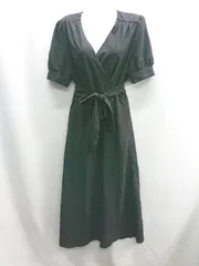 ◇ ⊂ ViS ビス 半袖 ロング ワンピース サイズM ブラック レディース E  【1410290042038】