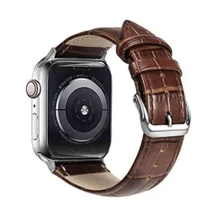 Ewise [Apple Watch バンド] 本革 バンド ビジネススタイル コンパチブル 女性にも オシャレ(ブラウン 42mm・44mm)
