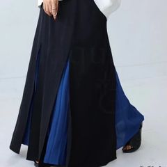 auntiqua アンティカ Pleatedlayeredskirt プリーツレイヤードスカート PY-00651 黒 ブラック フリーサイズ レディース オールシーズン ゴーゴー古着マルイ草加店664