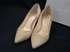 FABIO RUSCONI ファビオルスコーニ スエード ハイヒール ポインテッドトゥ パンプス 表記サイズ 37(約24.0cm) 靴 ベージュ系 DF5893
