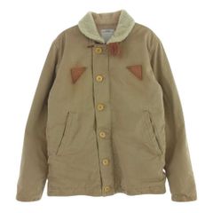 VISVIM ビズビム VS0001576　 DECKHAND JKT WIND STOPPER 襟ムートン 裏ボア ジップアップ N-1 デッキジャケット ベージュ系 M【中古】