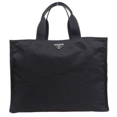 プラダ PRADA トートバッグ テスート ナイロン レザー ブラック VA1001 中古 新入荷 OB2370