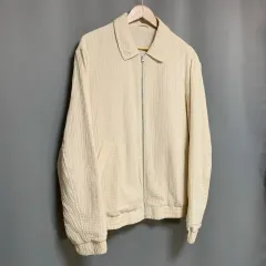 ZARA(ザラ) リンクル ボンバー ブルゾン ジャケット アイボリー L